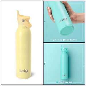 Swig Life Flip-Top Water Bottle / 20oz / buttercup shimmer (discontinued) / NEW